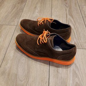 COLE HAAN Lunargrand Oxford Wingtip (Brown) Suede shoes Size 9.5
